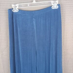 Citiknits Blue Pull On Pants Womens M Stretch Straight Leg Lounge Casual comfy